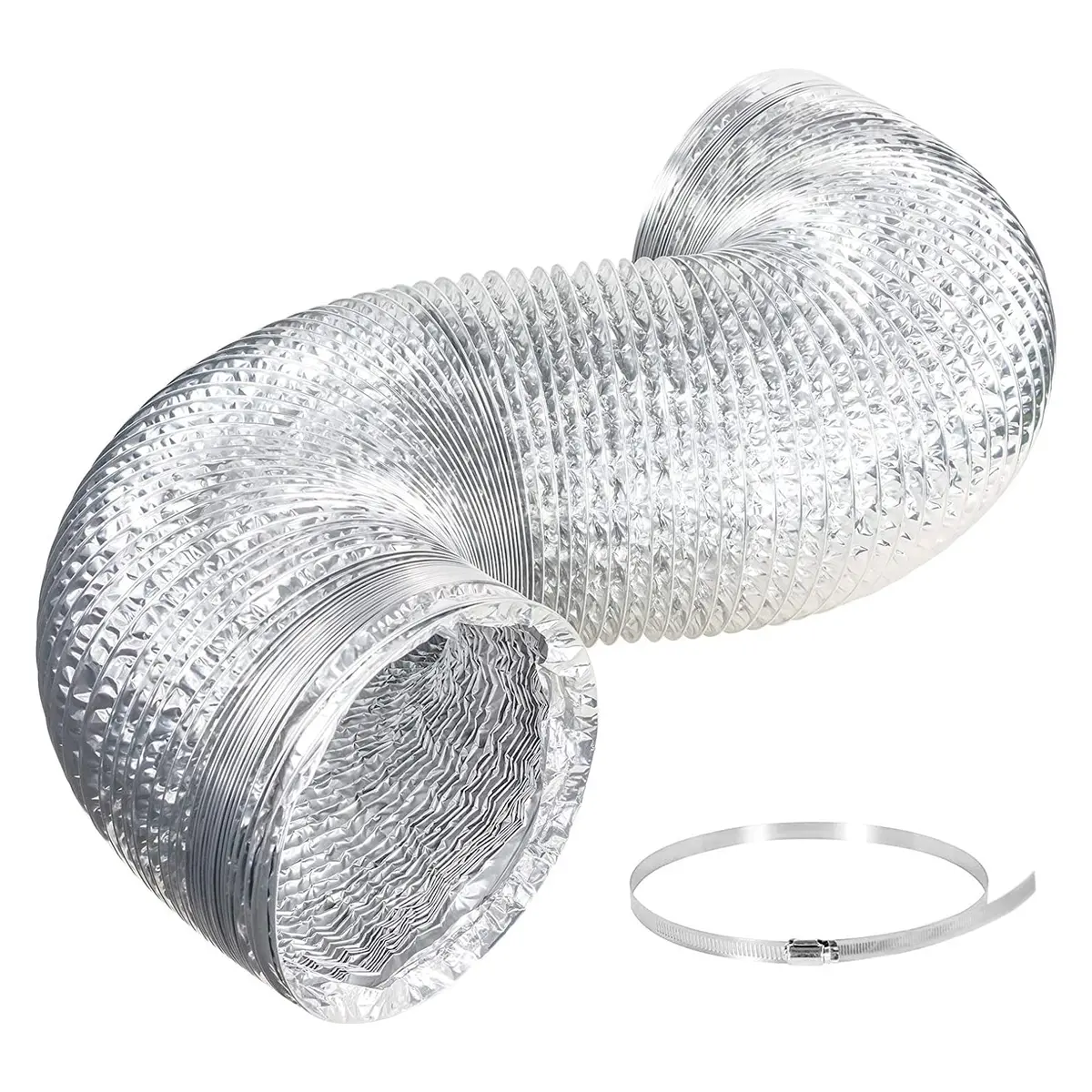 Abestorm Dehumidifier Aluminum Foil Intake Duct 10 Inches Diameter 10 Ft Long With Duct Clamps, Return Duct Collar Assembly For Guardian Sns100/120 1