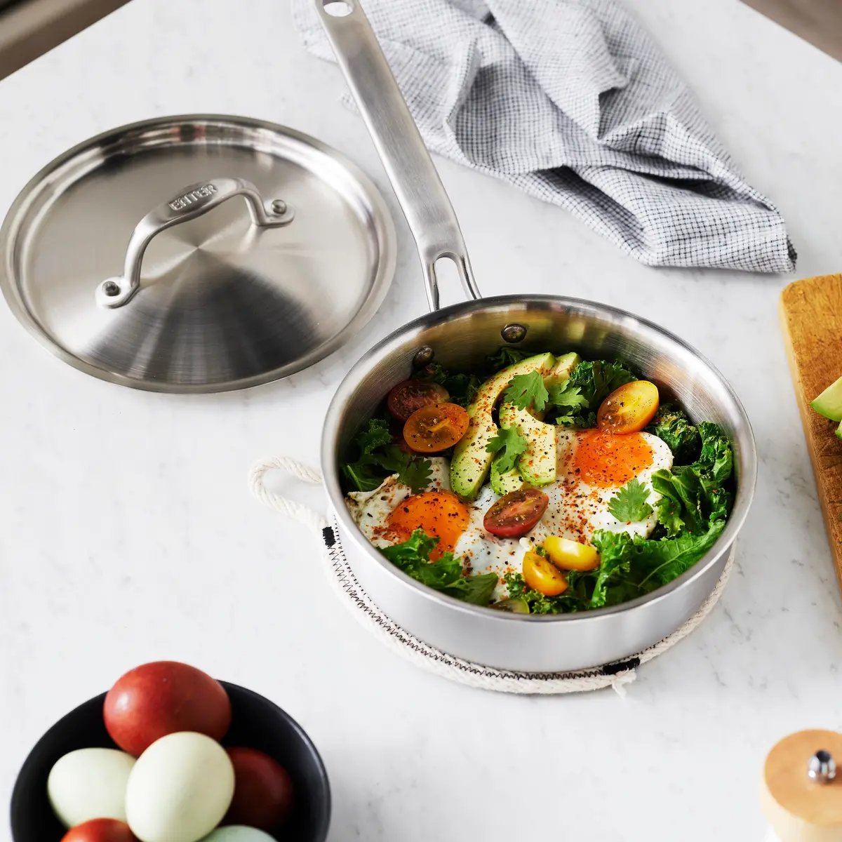 Heritage Steel Eater Series 1.5 Quart Mini Sauté With Lid 2