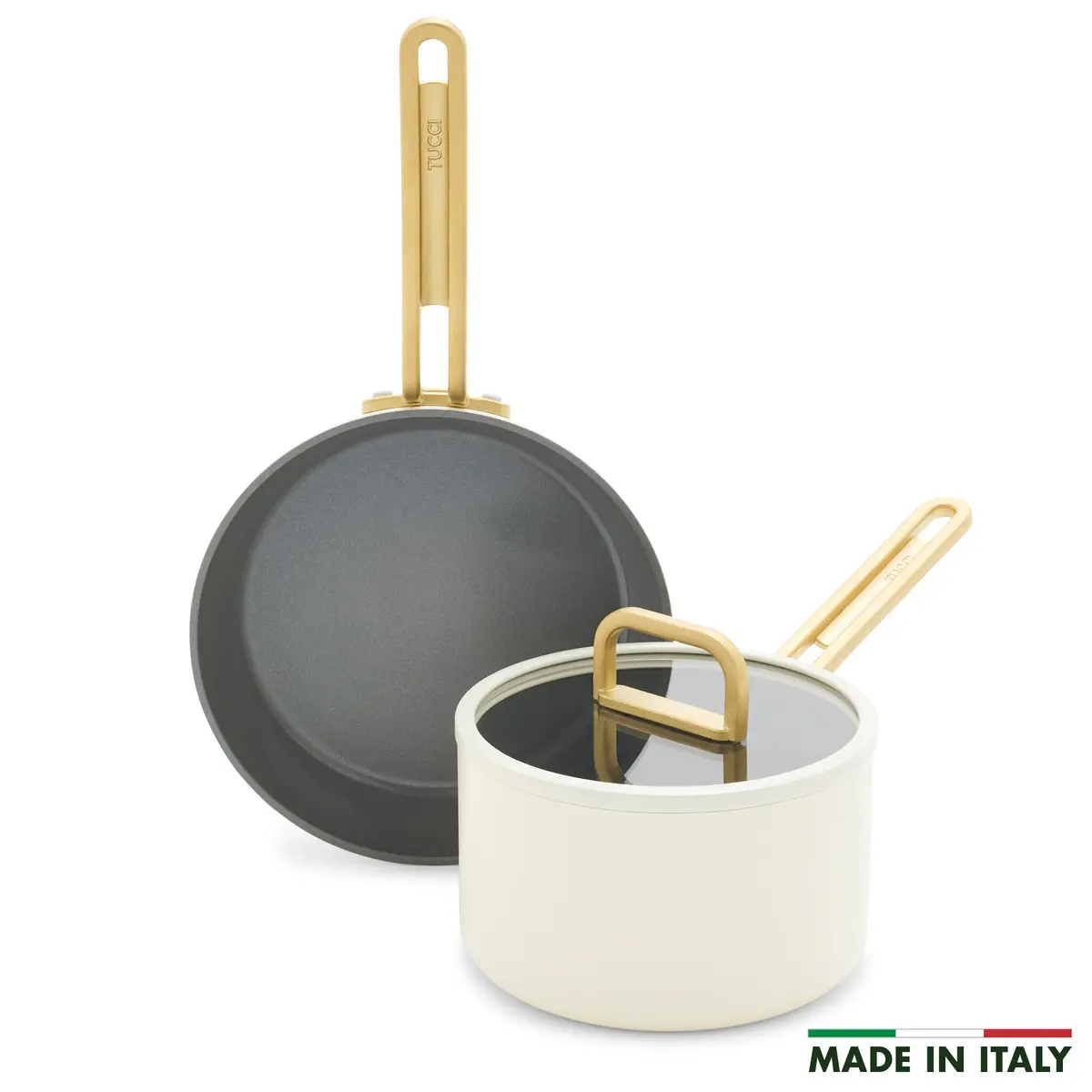 Stanley Tucci™ Ceramic Nonstick 3-Piece Mini Set | Carrara White 1