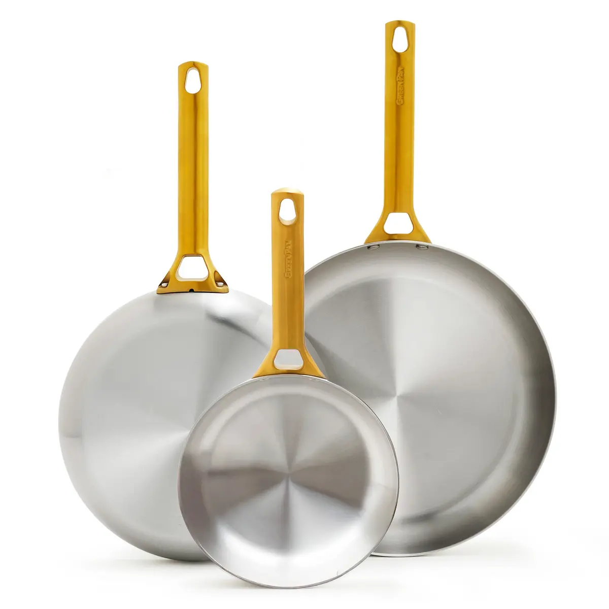 Reserve Stainless Steel 8", 10" And 12" Frypan Set 1