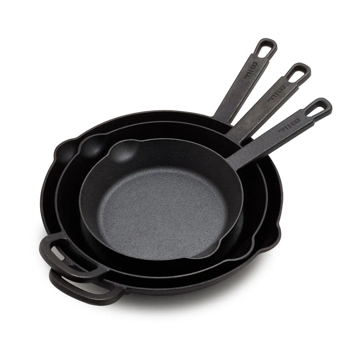 Bobby Flay By Greenpan 8", 10" And 12" Cast Iron Frypan Set 1