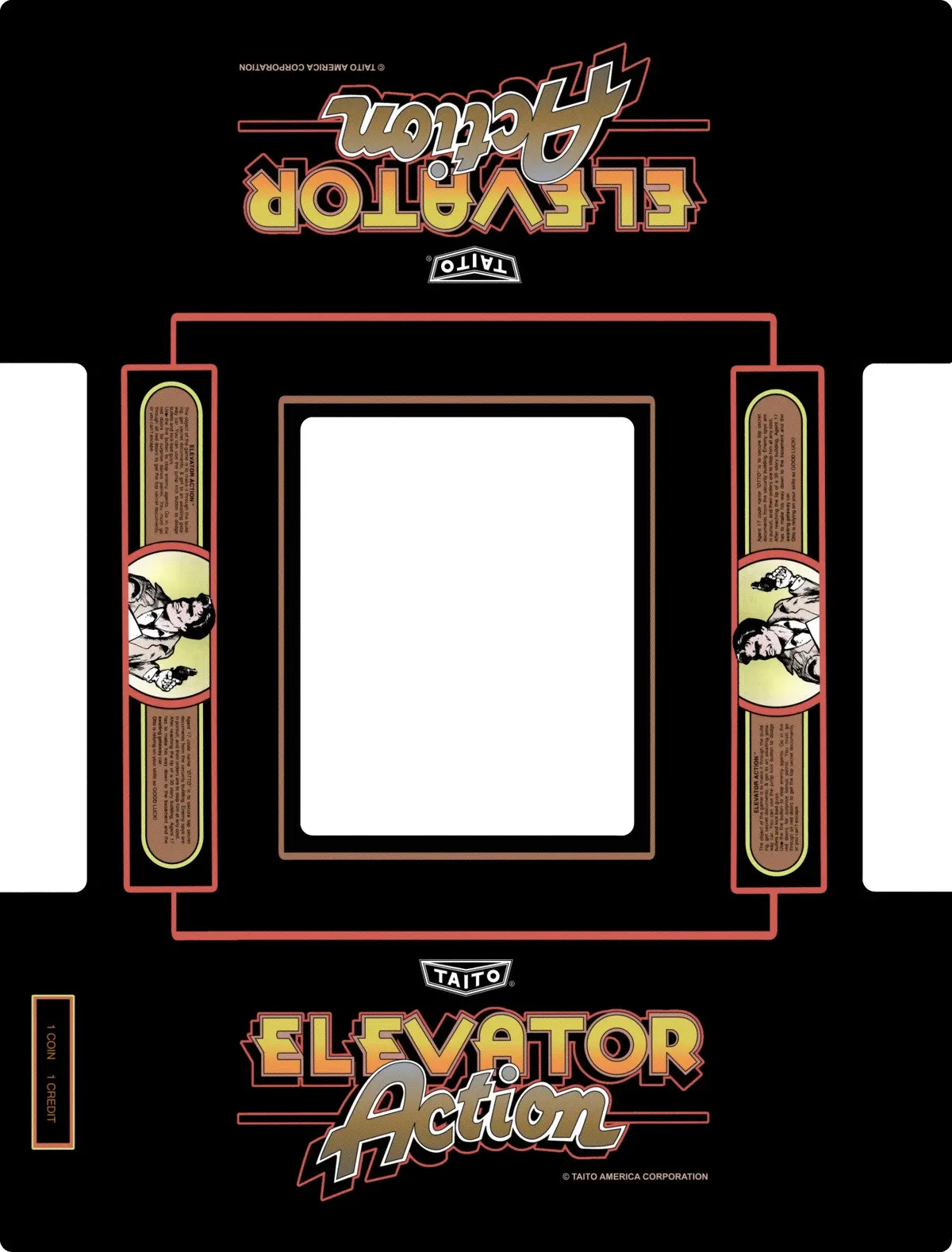 Elevator Action Cocktail Arcade Underlay Art 1