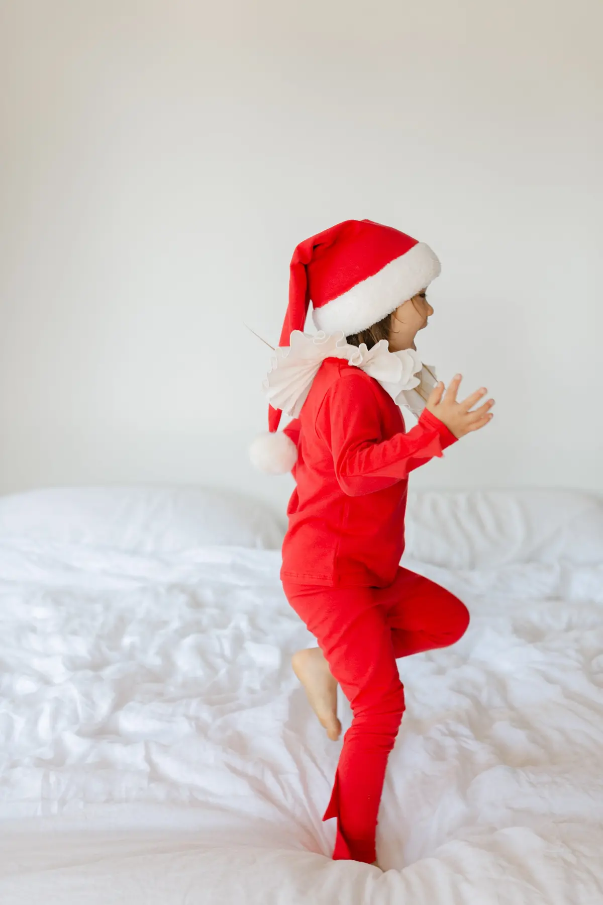 Band Of The Wild Red Holiday Elf Pajama Costume, Santa Costume 5