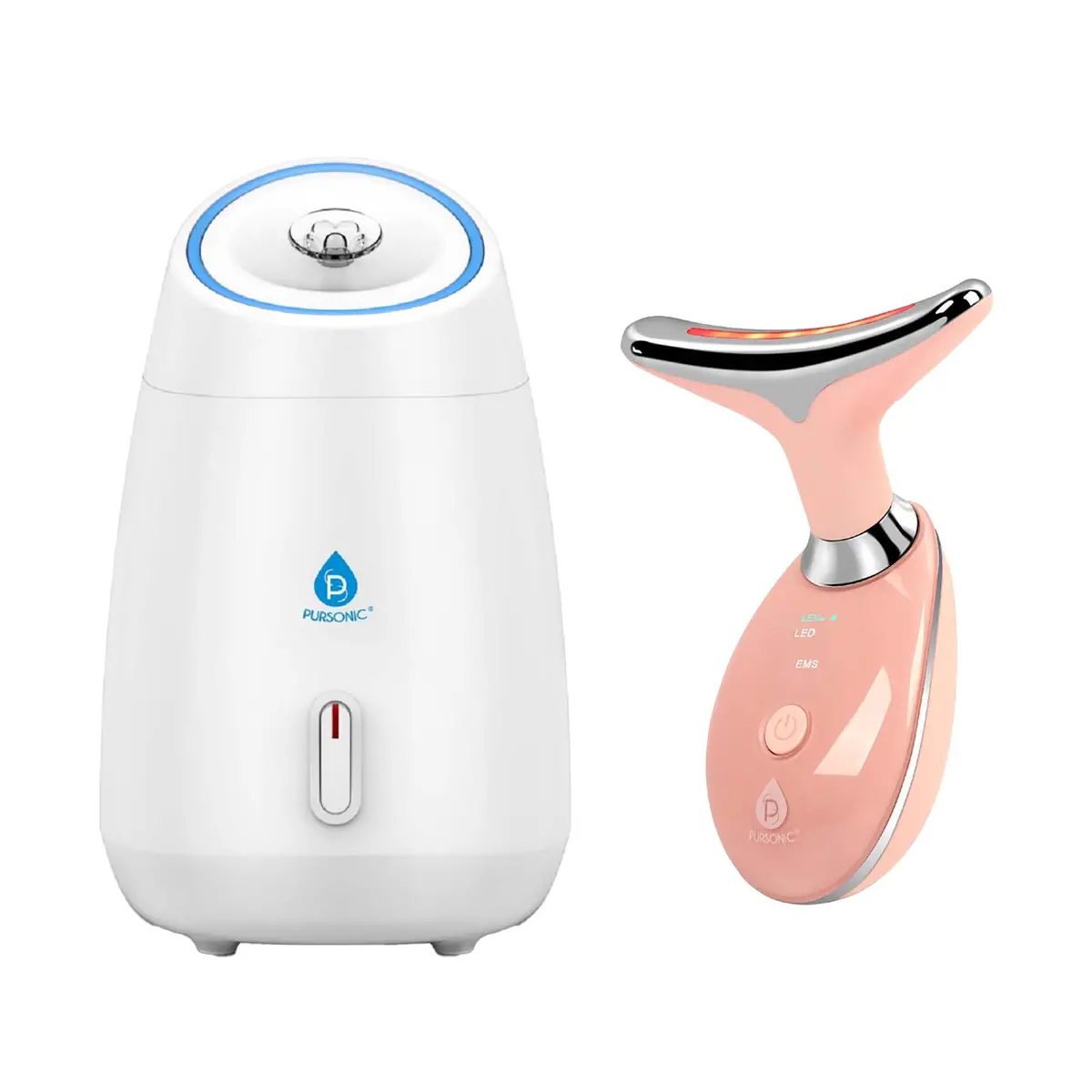 Pursonic Ultimate Spa & Beauty Bundle – Facial Steamer And 7-In-1 Led Light Therapy Device 1
