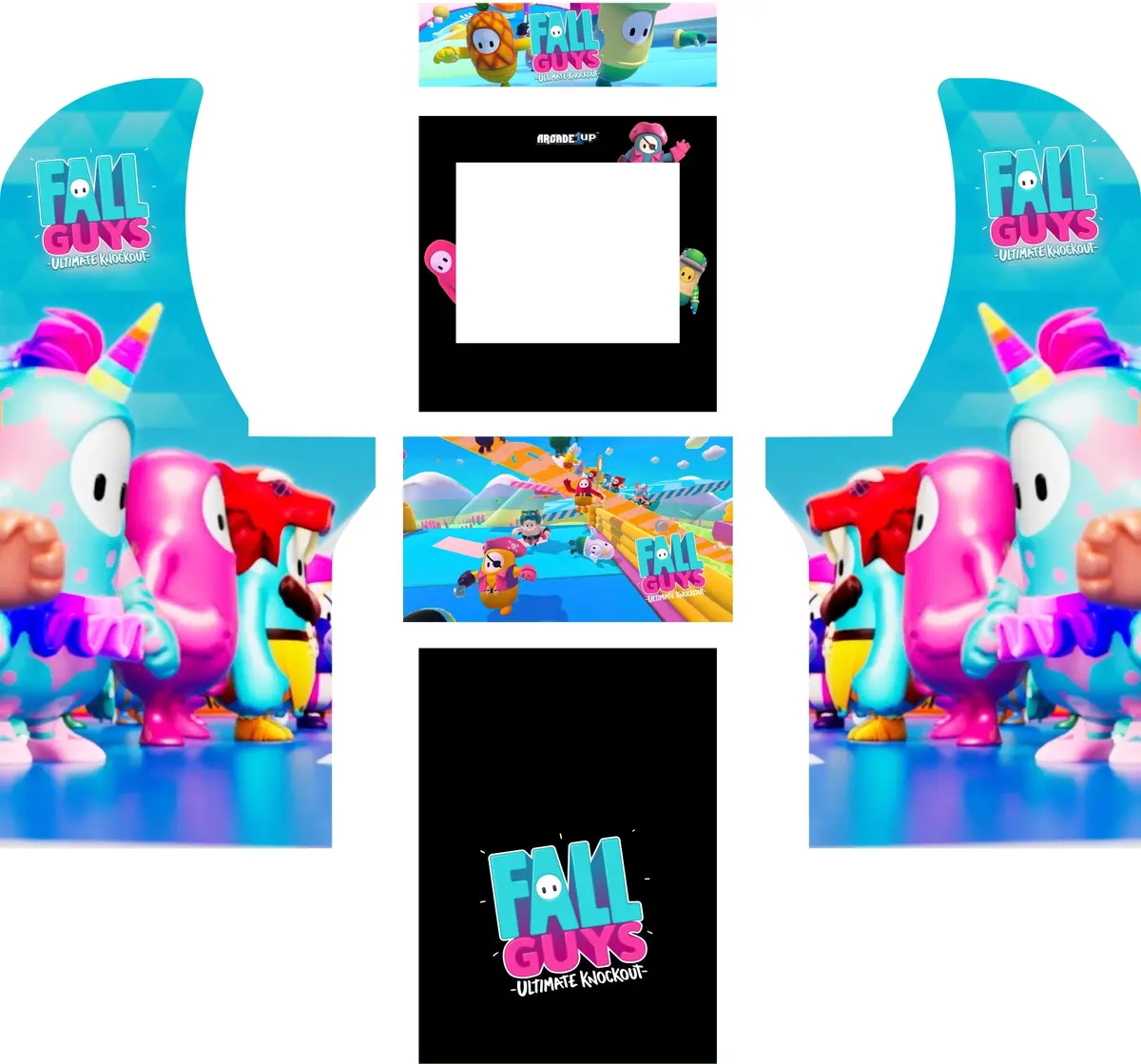 Arcade1up - Fall Guys Complete Art Kit 1