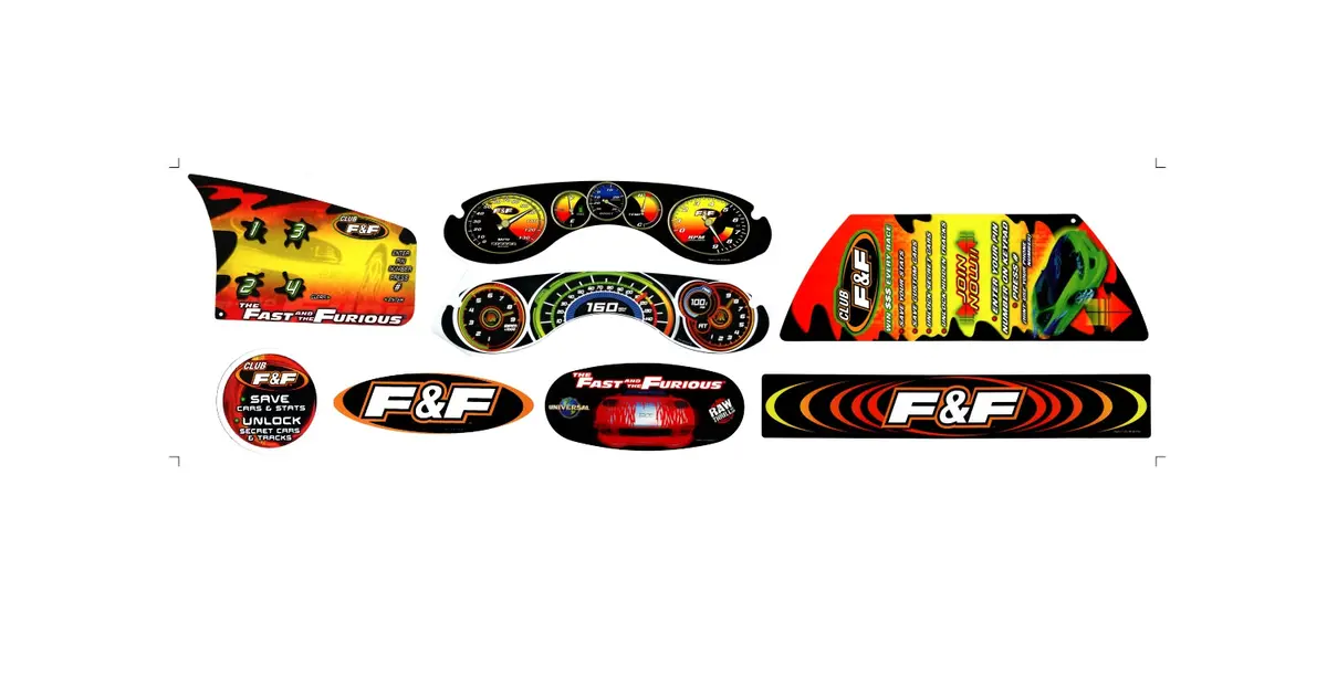 Fast & The Furious Dash Decal Set 1