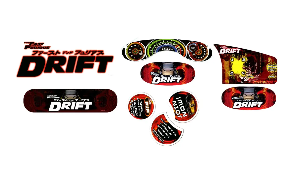 Fast & The Furious Tokyo Drift Dash Decal Set 1