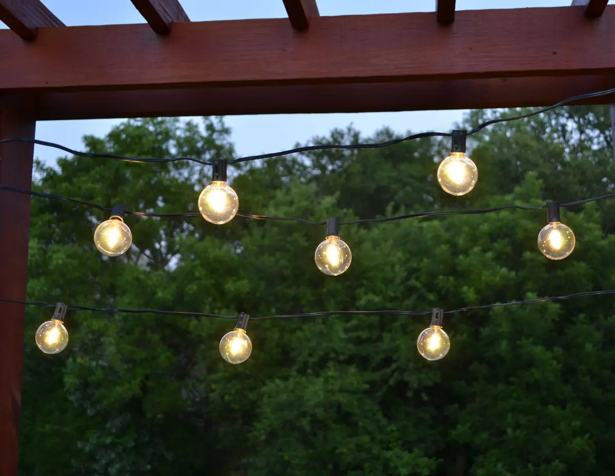 Set Of 12 Led Filament G50 Shatterproof Warm White Lights 1