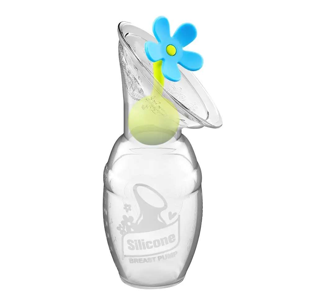 Haakaa Gen 1 Silicone Breast Pump 4 Oz And Silicone Flower Stopper Set 1