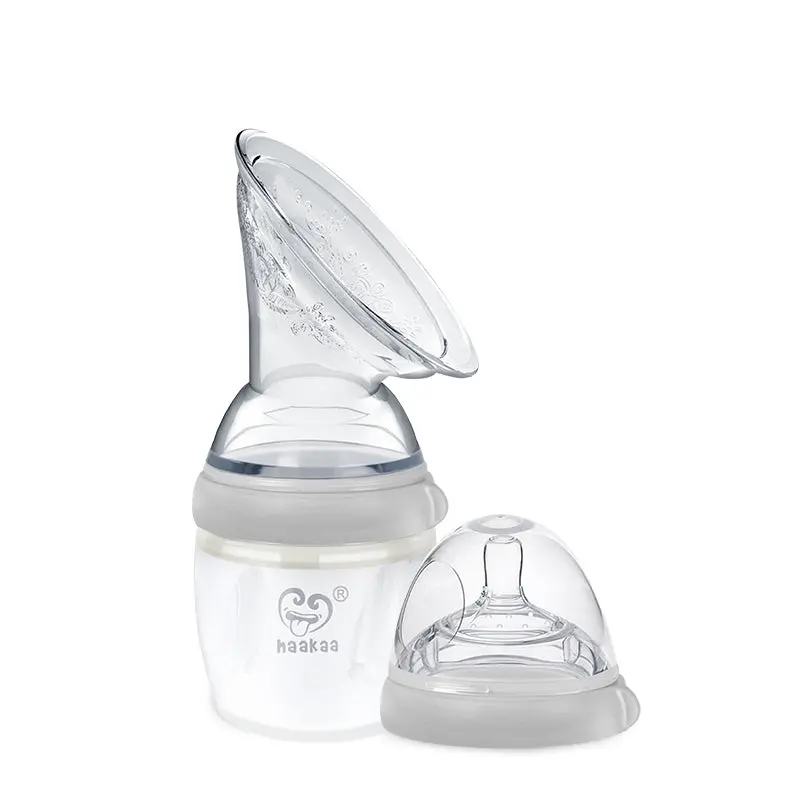Haakaa Gen 3 Silicone Breast Pump Flange And Bottle Set 160 Ml/6 Oz 2