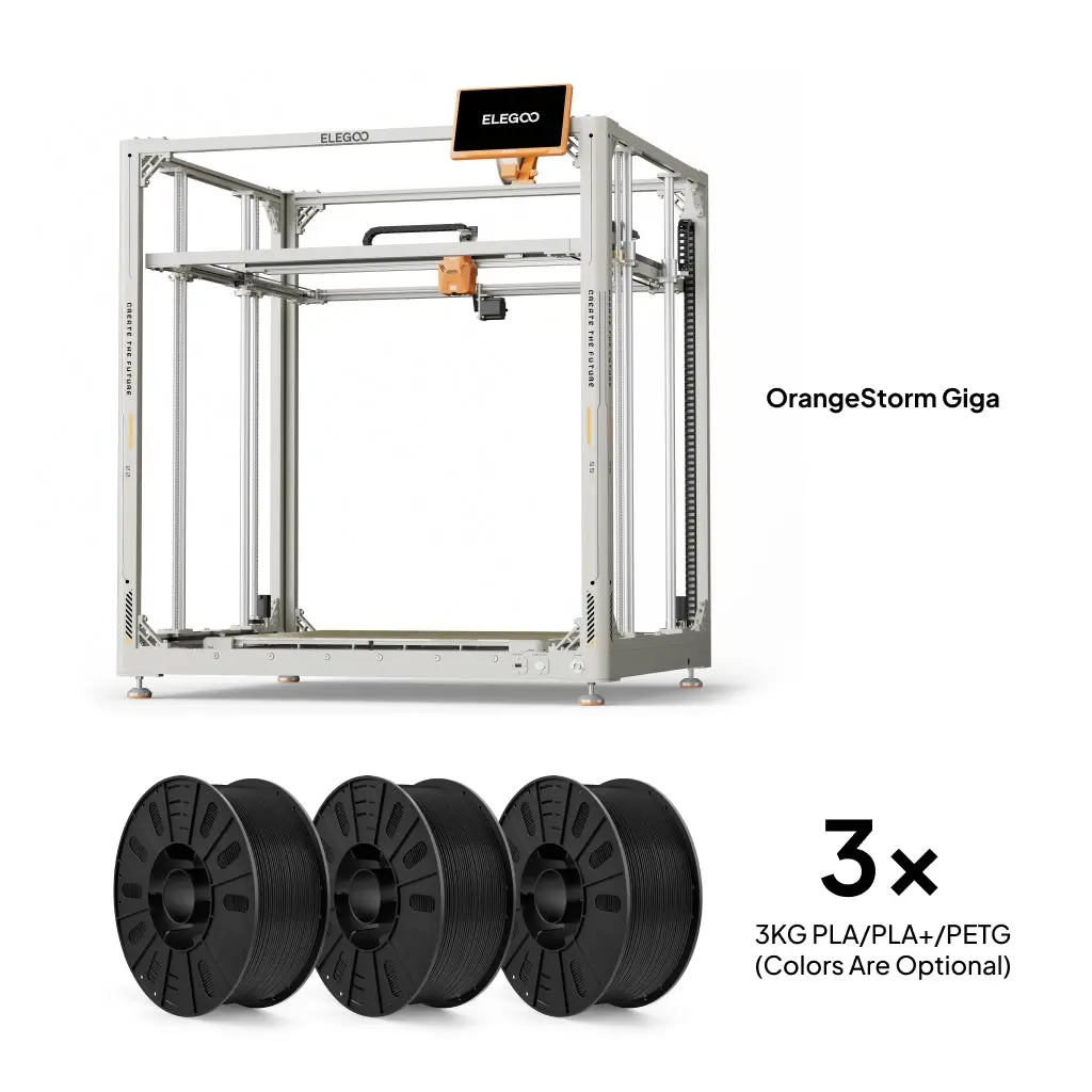 Orangestorm Giga + 3X3kg Pla/Pla+/Petg Filament Bundle 2