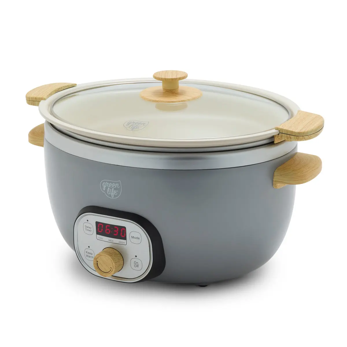 Greenlife Healthy 6-Quart Slow Cooker | Quartz Gray 1