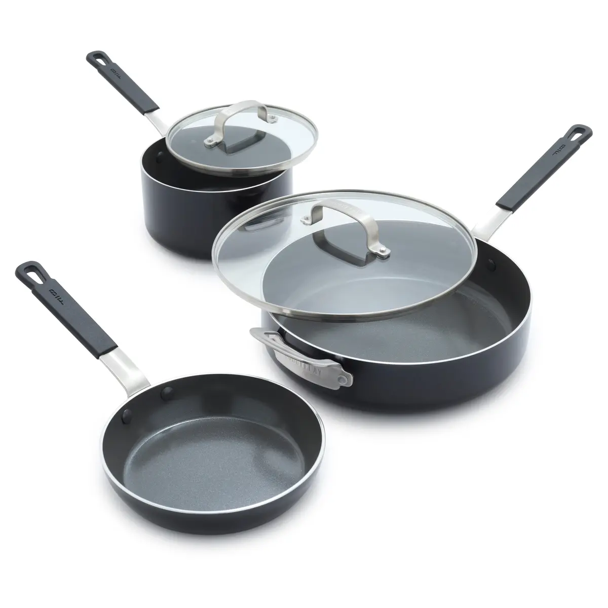 Bobby Flay By Greenpan Kitchen Essentials Ceramic Nonstick Set | Black 1