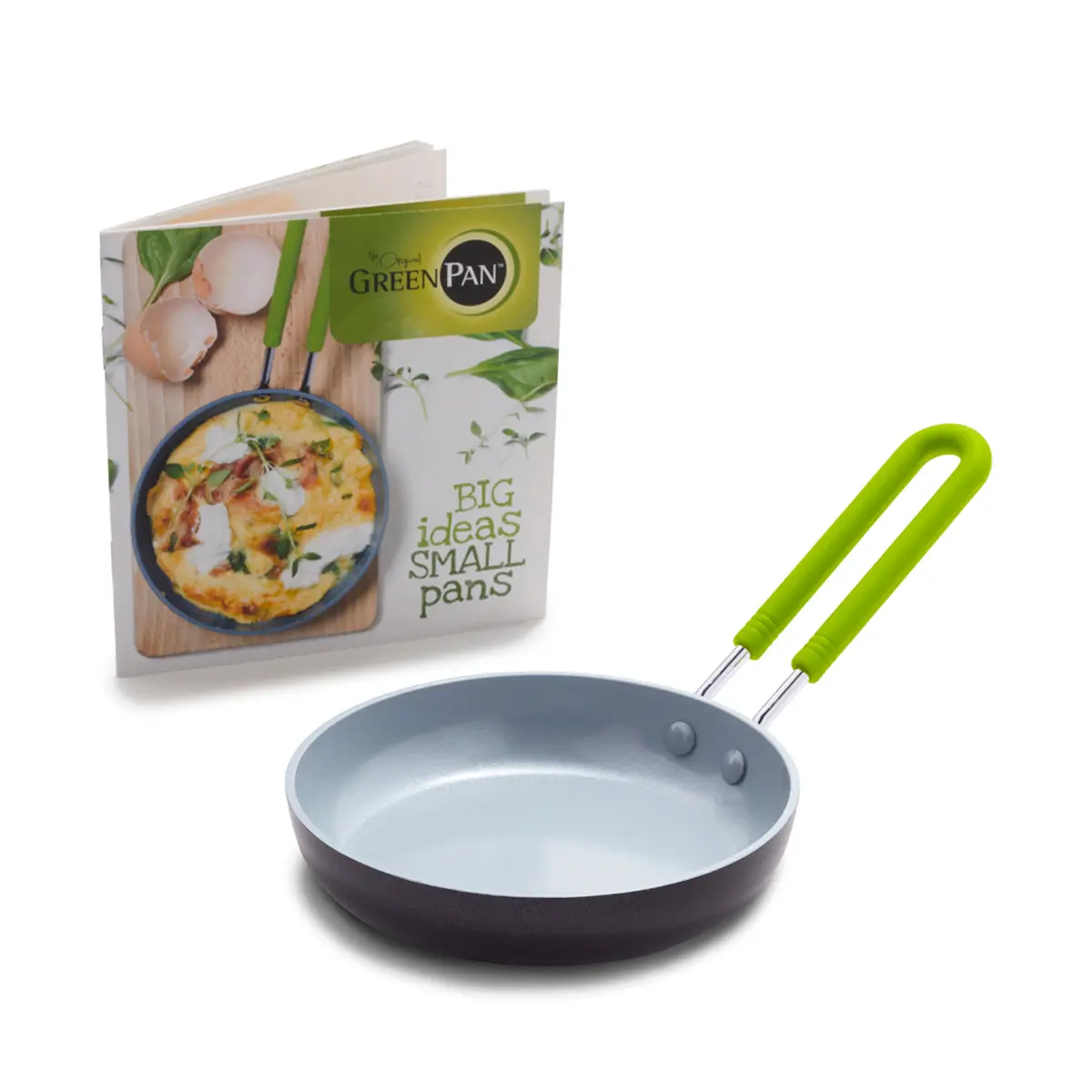 Mini Ceramic Nonstick 5" Round Frypan | Green 1
