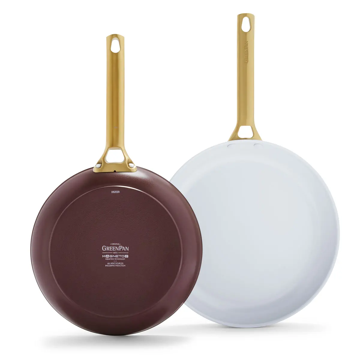 Reserve Ceramic Nonstick 10" And 12" Frypan Set | Burgundy 1
