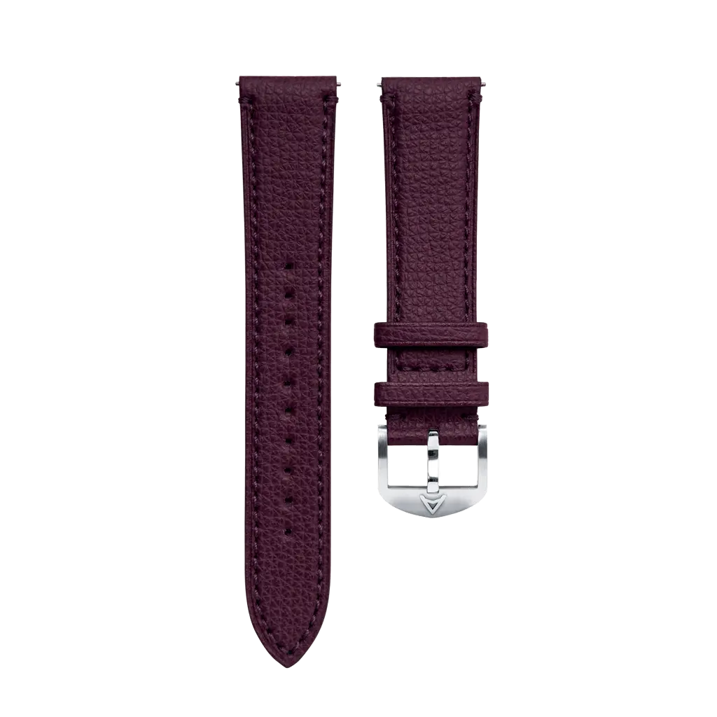 Cardinal Burgundy Granolo Leather Strap 1