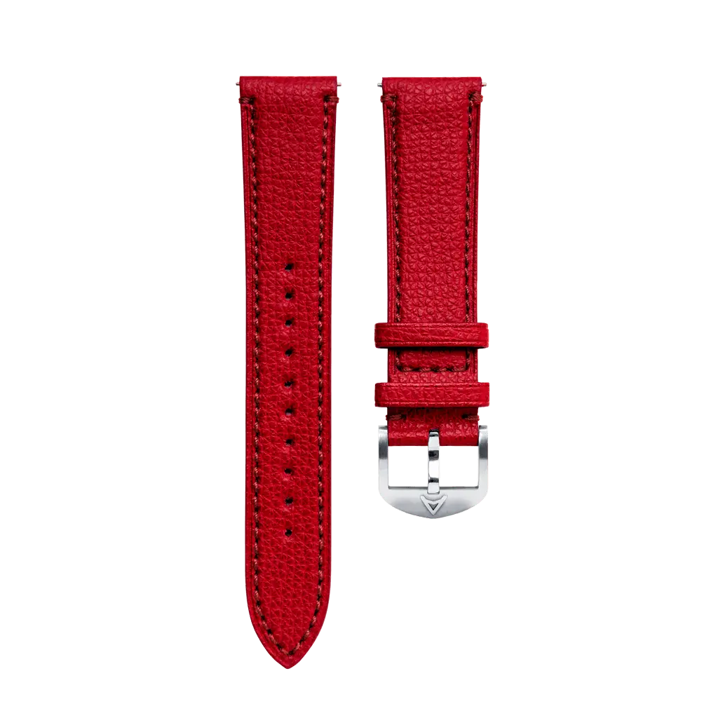 Rocket Red Granolo Leather Strap 1