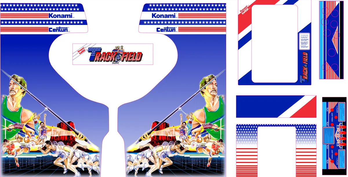 Grs Build-A-Cade - Track & Field Art Decal Kit 1