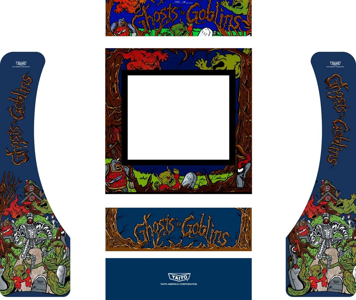 Ghosts N Goblins Arcade1up Partycade Decal Kit 1