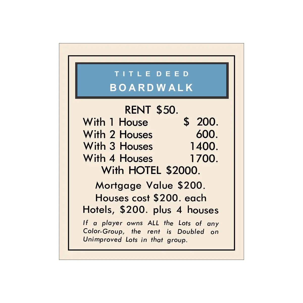 Boardwalk Monopoly Wall Graphic 1