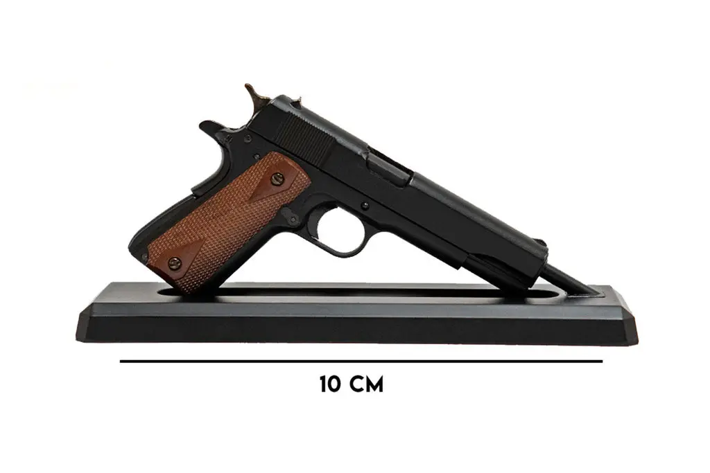 Miniature 1:2.5 Scale Model Mini 1911 Model Diecast Metal Building Kit - Black 1