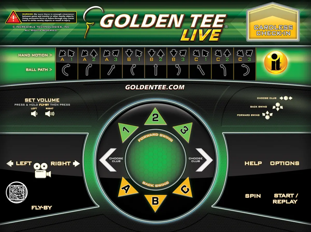 Golden Tee Live Cpo - Control Panel Overlay 1