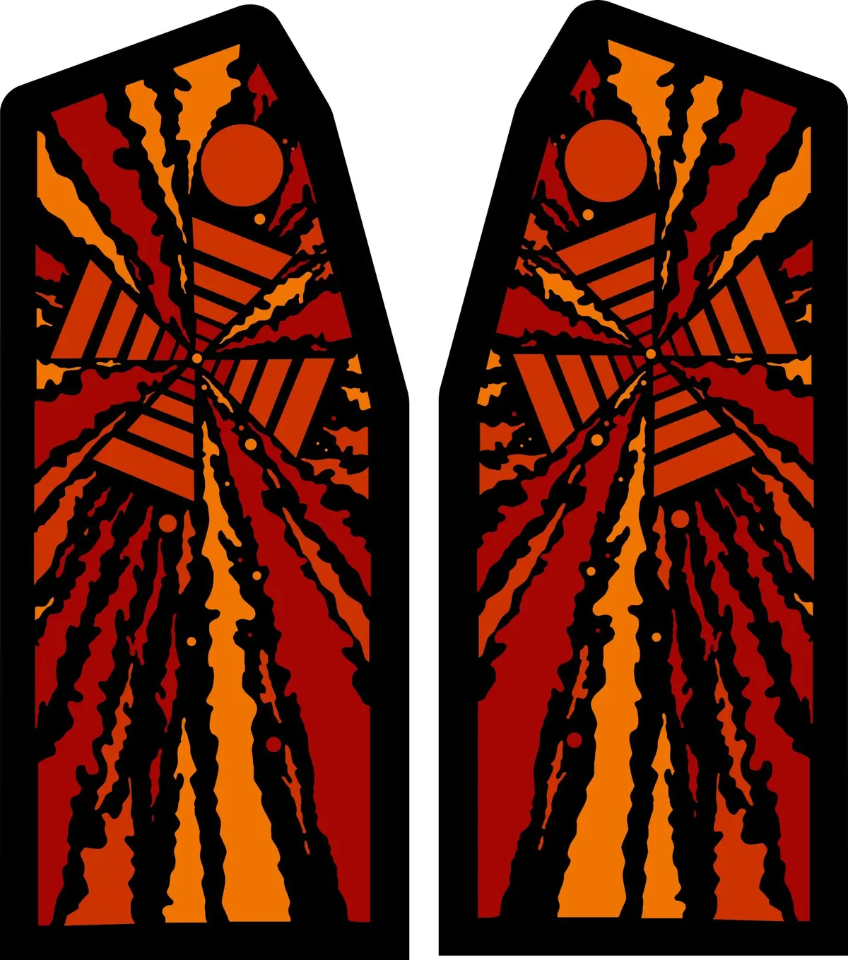 Gyruss Upright Side Art Decals 1