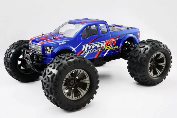 Hb-Mt-C30bun　Hobao Hyper Mt 1/8 Monster Truck Plus Nitro Rtr W/30 Turbo Engine, Blue Body 1