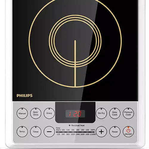 Philips 2100 Watts Induction Cooktop With Auto-Off Function - Hd4929/01 1
