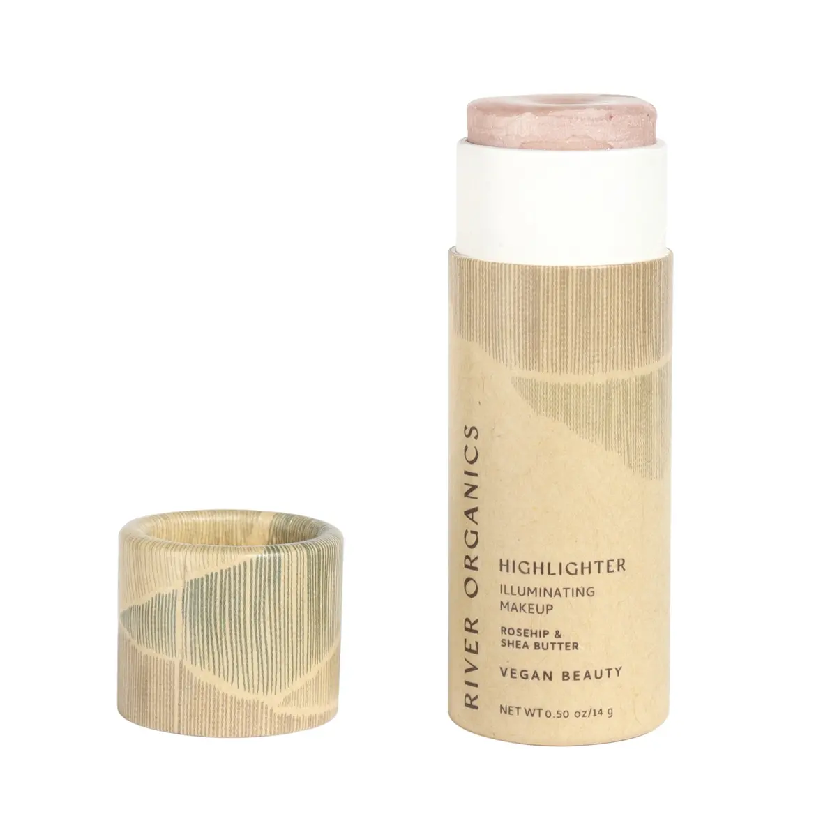 River Organics Rose Quartz Cream Vegan Highlighter Stick 1