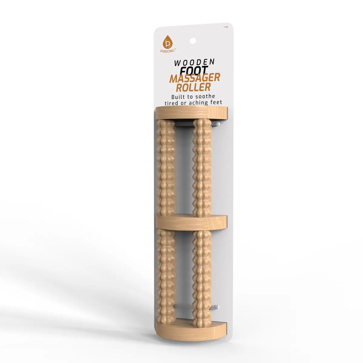 Pursonic Wooden Foot Massager With Dual Rollers 1