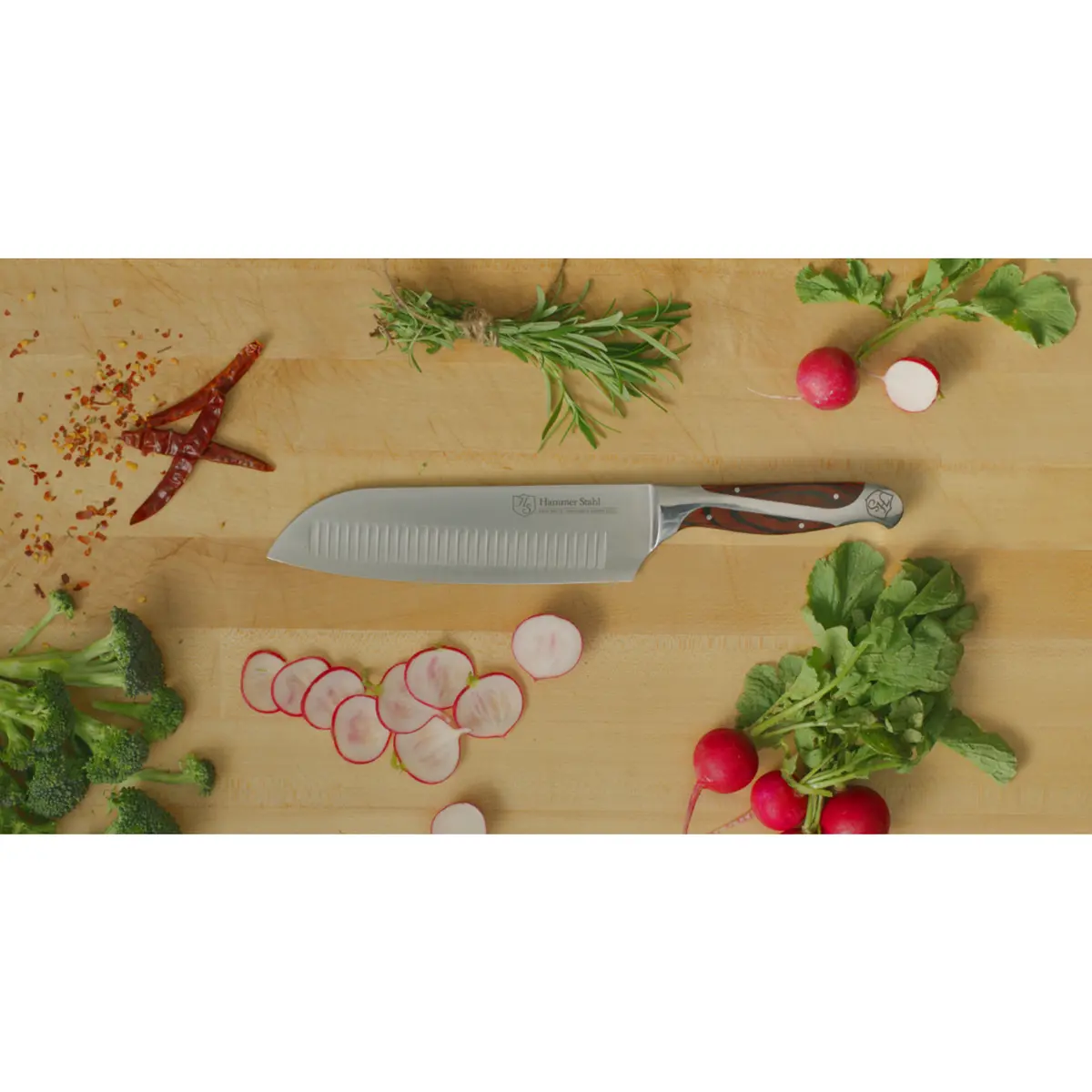 Heritage Steel Hammer Stahl 7.5" Santoku Knife 2
