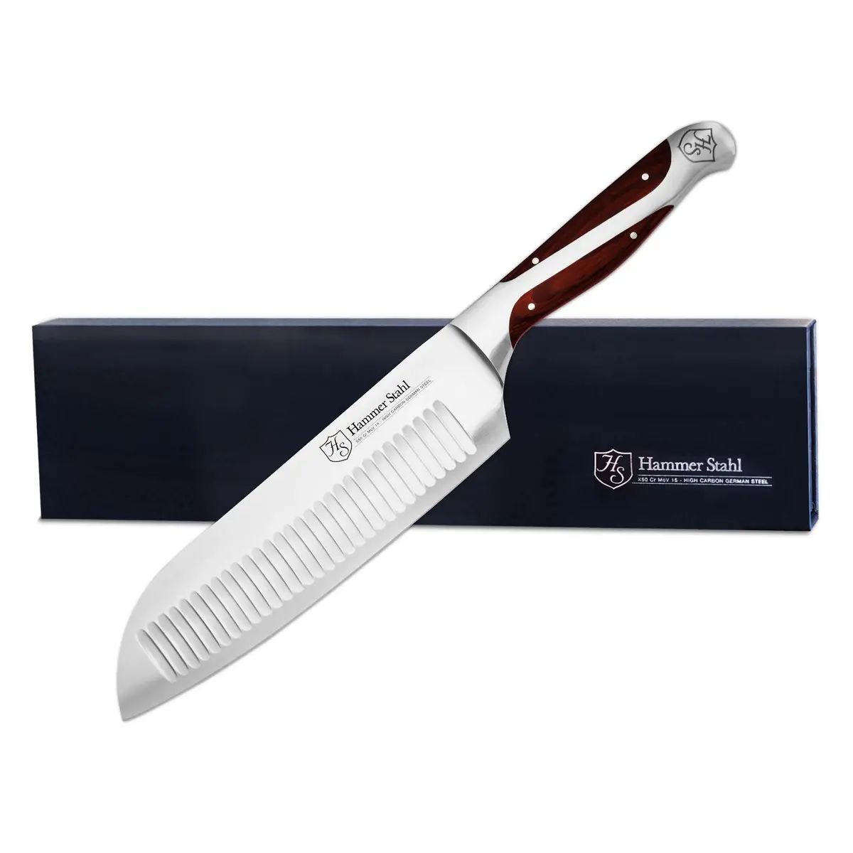 Heritage Steel Hammer Stahl 7.5" Santoku Knife 1