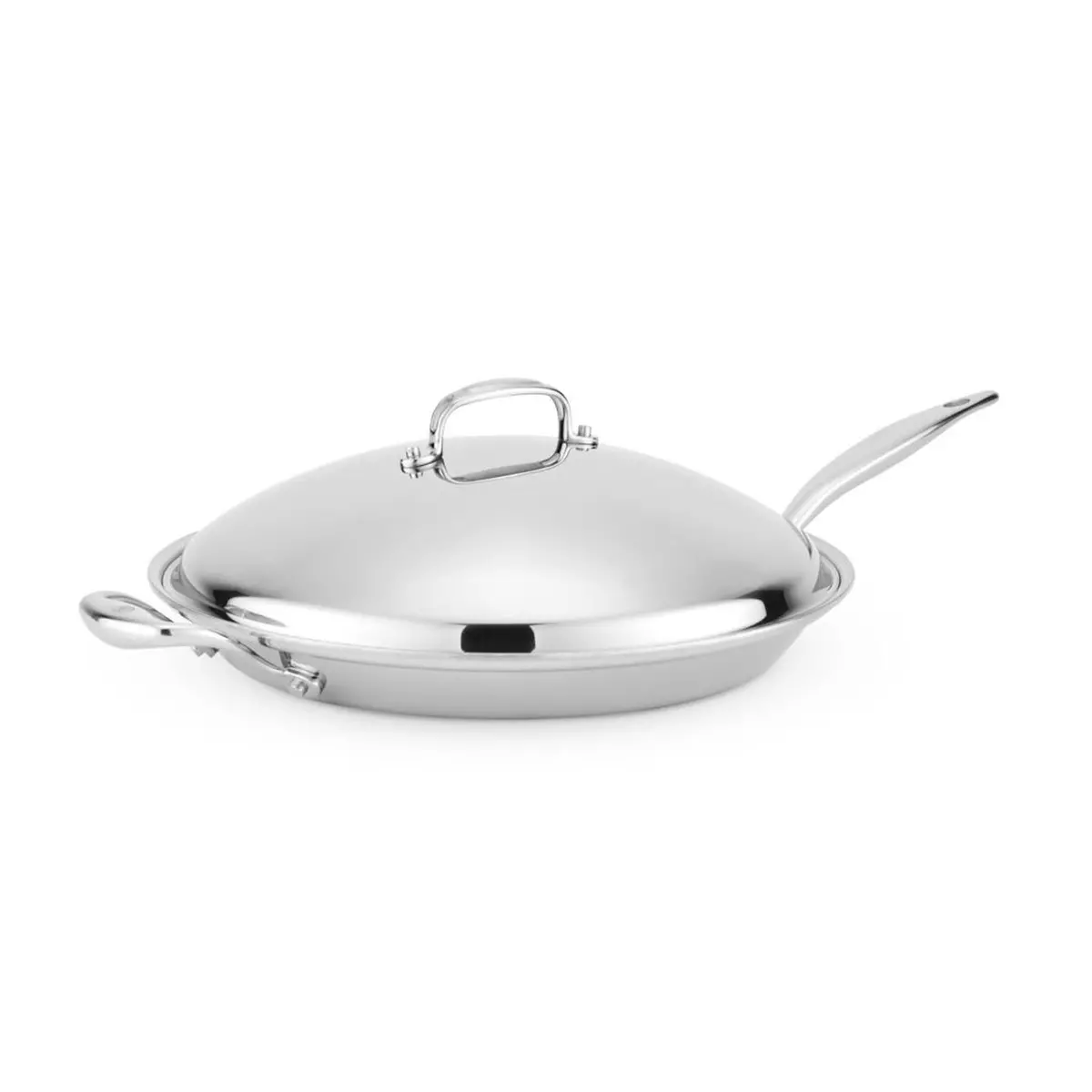 Heritage Steel Titanium Series 13.5" French Skillet With Lid 1