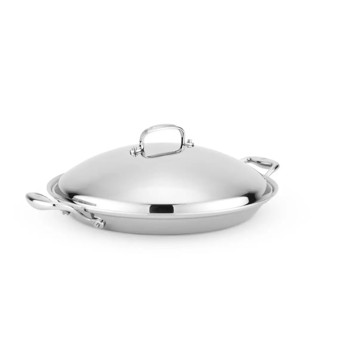 Heritage Steel Titanium Series 13.5" Paella Pan With Lid 1