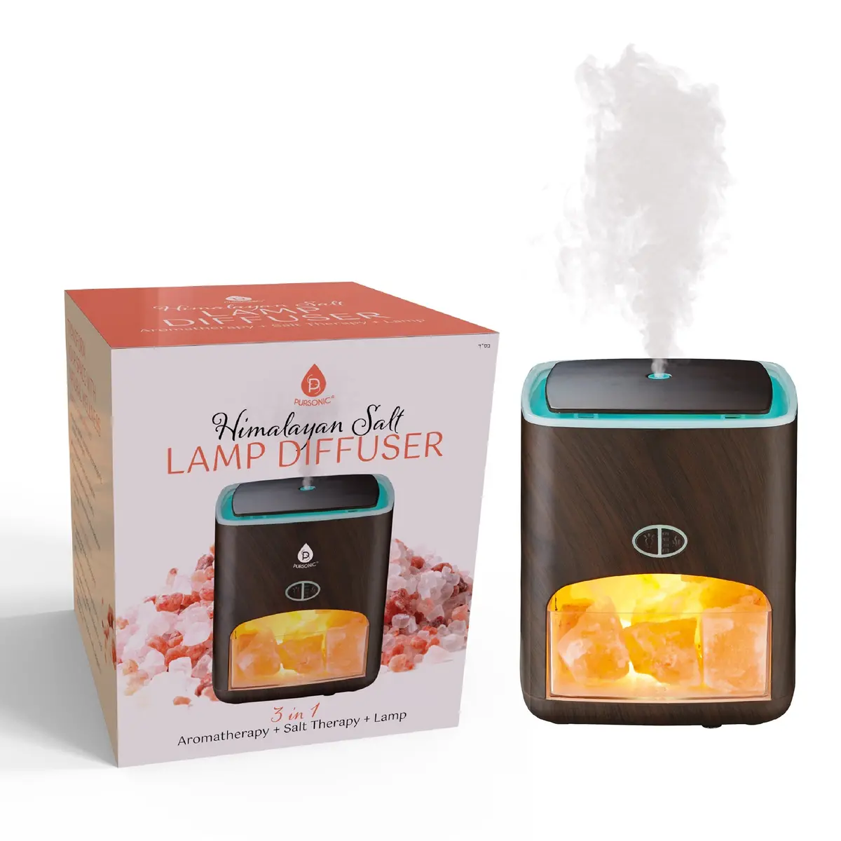 Pursonic Himalayan Salt Lamp Diffuser - 3-In-1 Wellness Device 1