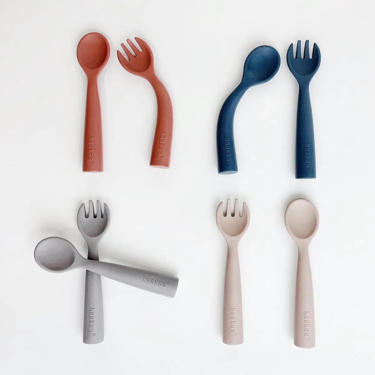 Haakaa Bendy Silicone Cutlery Set 1