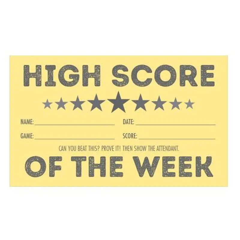 High Score Removable Decal 1
