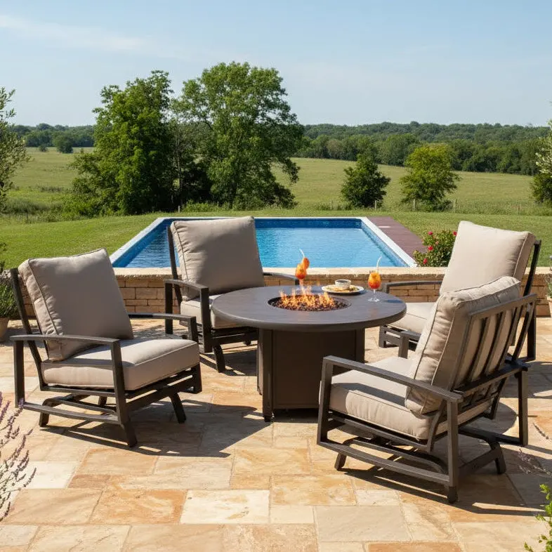 Horizon Brown & Sand Lounging & Chat Sets 1