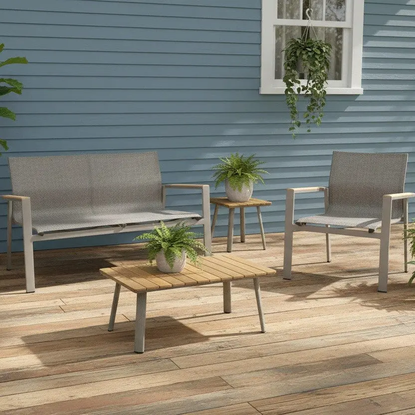 Aspect Ecowood Sling Deep Seating & Chat Set 1