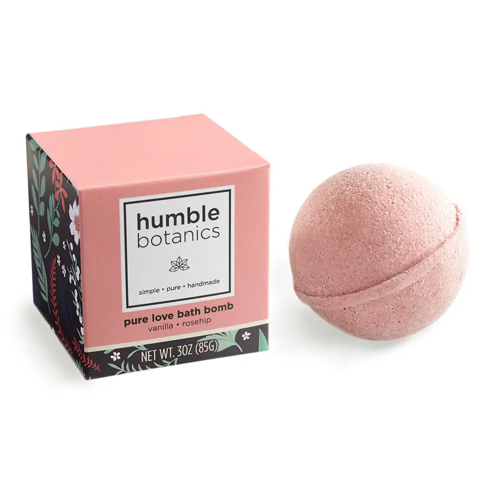 Humble Organics Pure Love Bath Bomb – Vanilla, Rosehip & Rose Clay Bliss 1