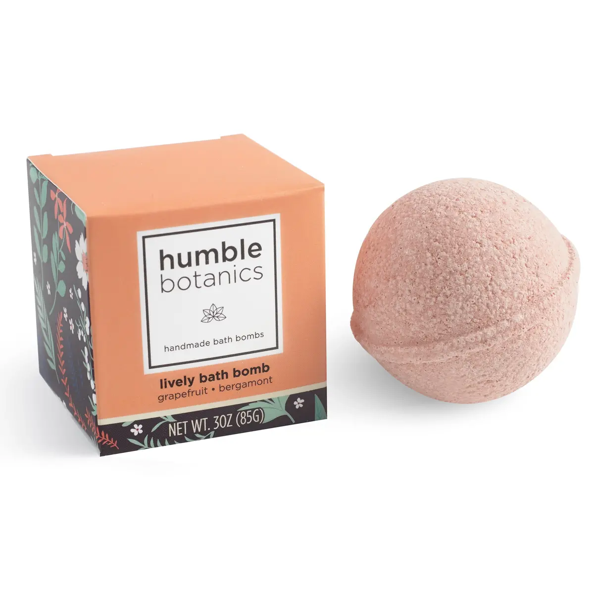 Humble Organics Lively Bath Bomb – Grapefruit, Bergamot & Rose Clay (3Oz) 1