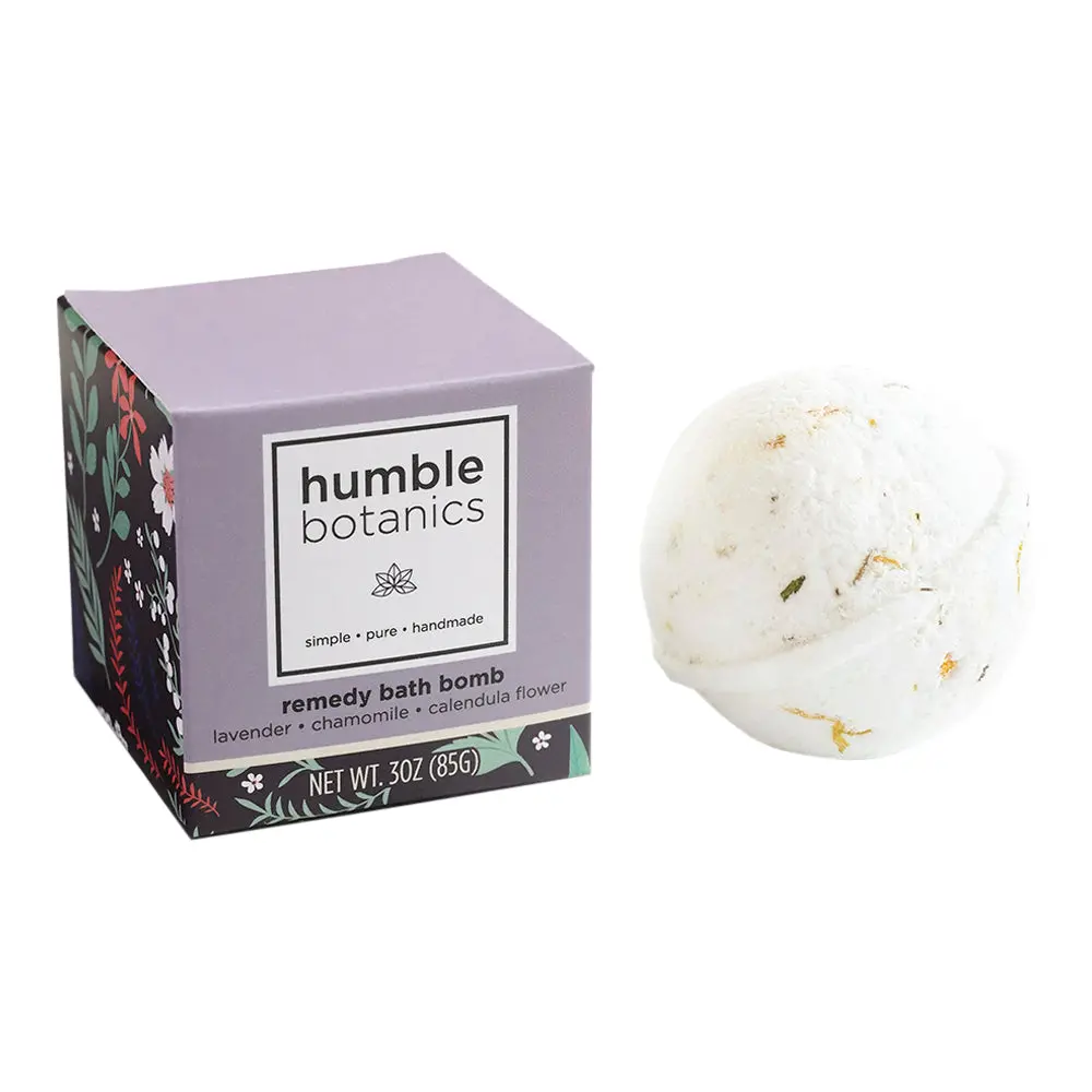 Humble Organics Remedy Bath Bomb – Lavender, Chamomile & Calendula Relaxation 1
