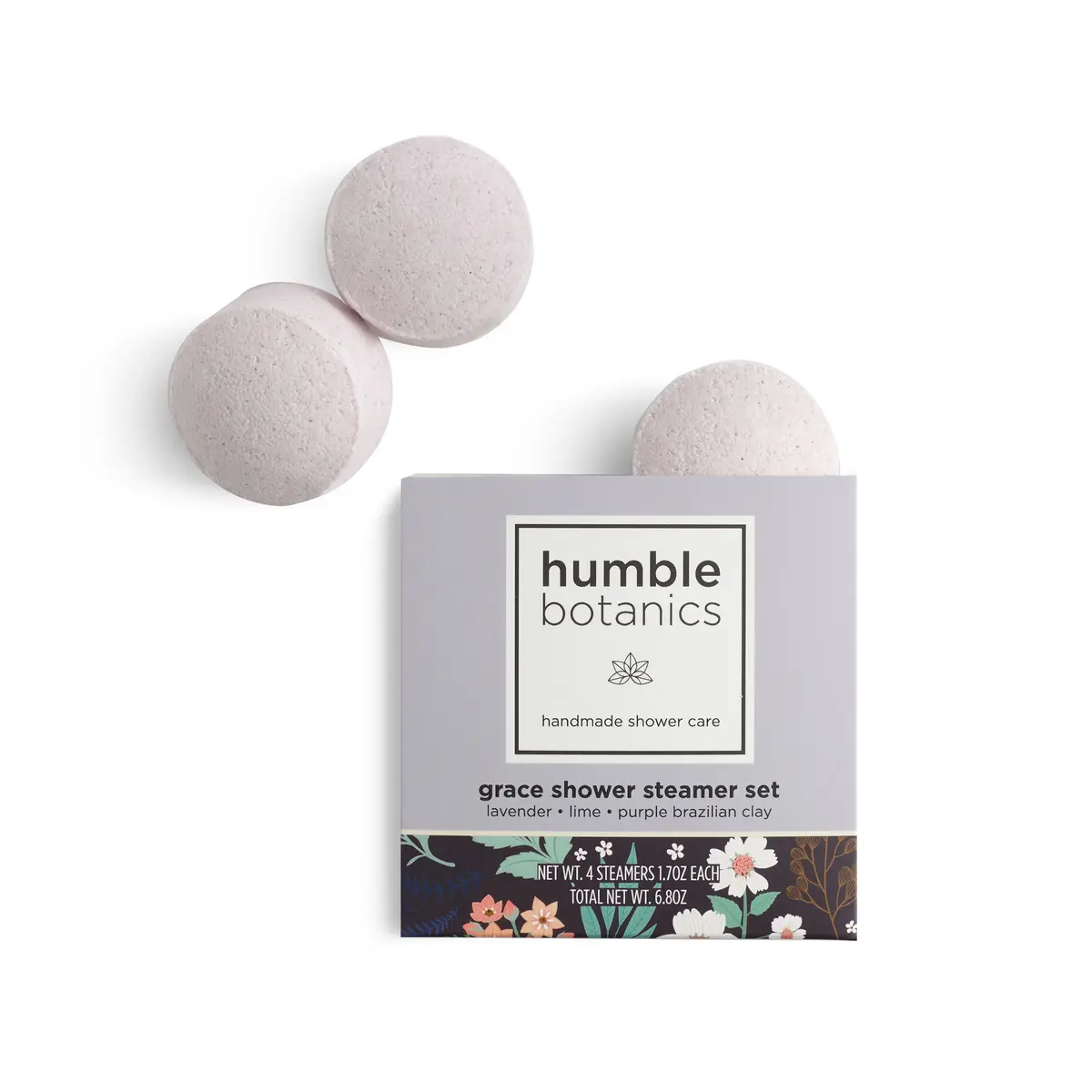 Humble Organics Grace Shower Steamer Set – Lavender & Lime Serenity 1
