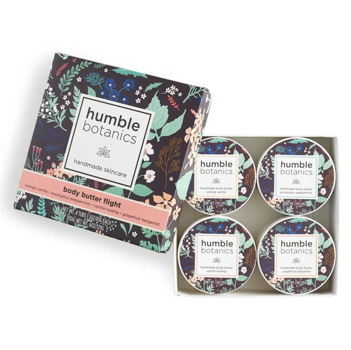 Humble Organics Botanics Body Butter Flight – Nourishing & Aromatic Sampler 1