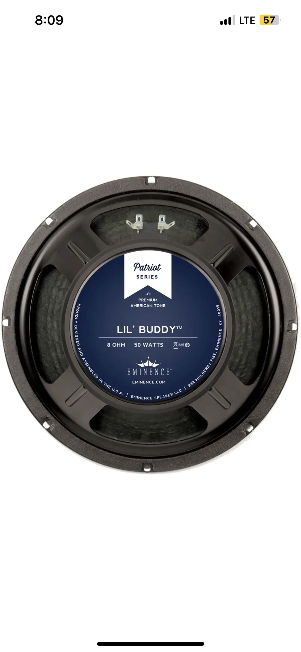 Eminence Patriot 10" Lil Buddy - 8 Ohm - Speaker 50W 1