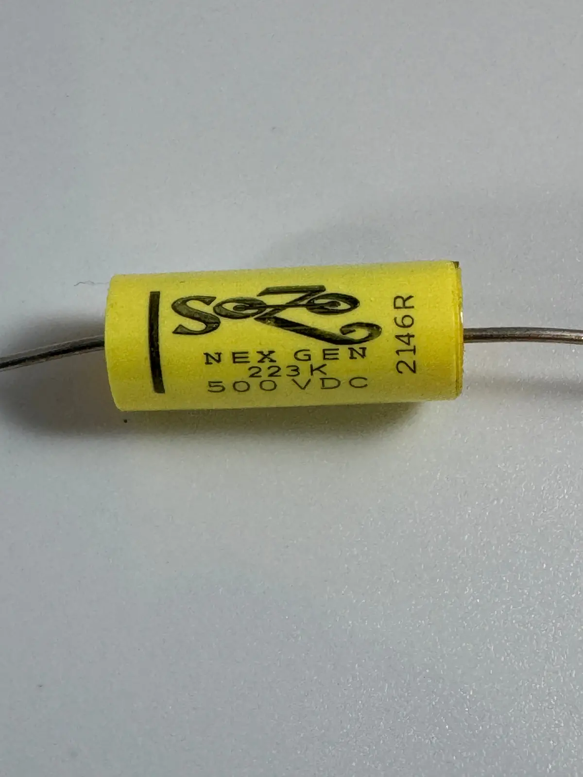 Sozo - 500V - Vintage - Nexgen Yellow Mustard Capacitor .022Uf 1
