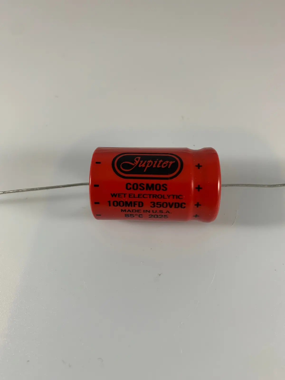 Jupiter Condenser - 100Mfd @ 350V "Cosmos" Electrolytic Axial Capacitor 1