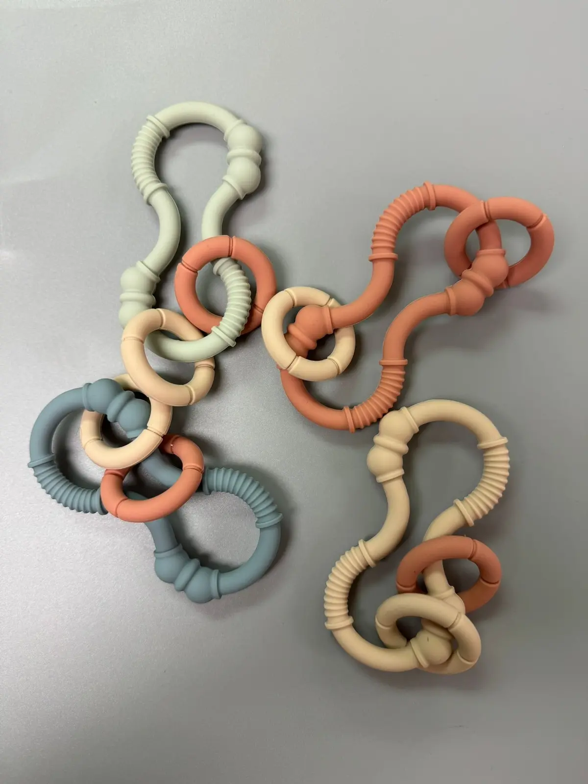 Three Hearts Bpa Free Silicone Teether Twist 1