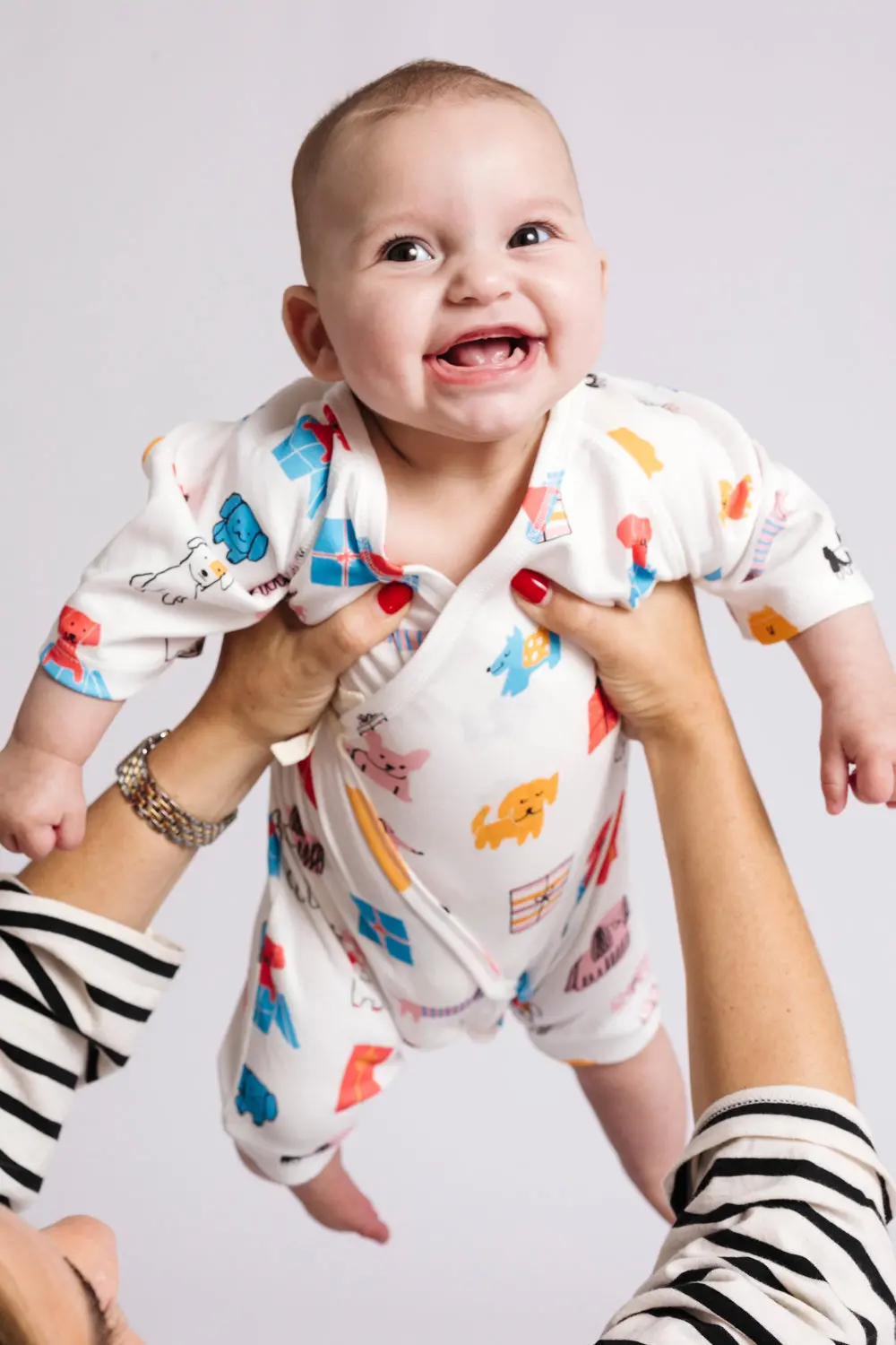 Dodo Banana Puppy Party Baby Kimono Onesie 1